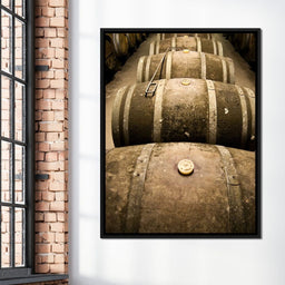 Rusted Wine Barrels - NicheCanvas