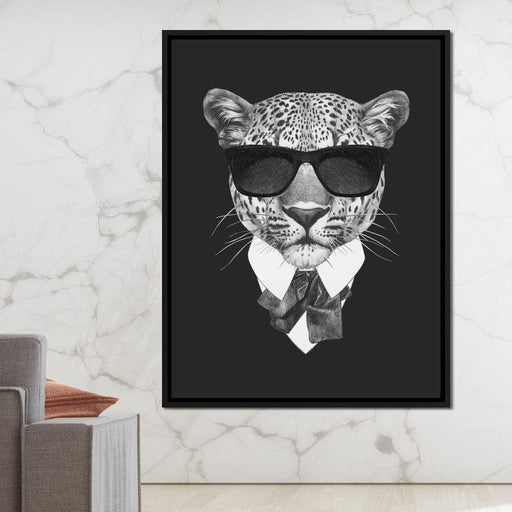 Dressed Up Leopard Canvas Print
