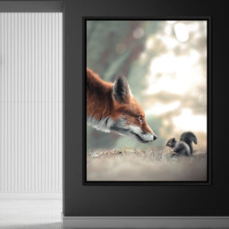 Fox Meets Squirrel - Zenzdesign - NicheCanvas