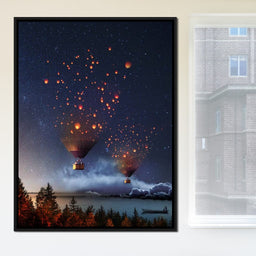 Hot Air Balloon Light - Natacha Einat - NicheCanvas