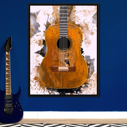 Willie Nelson's Trigger Acoustic Guitar - Abraham Szomor - NicheCanvas