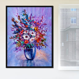 Multicolored Flowers Bouquet - NicheCanvas