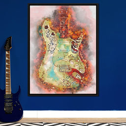 Jimi Hendrix's Guitar - Abraham Szomor - NicheCanvas