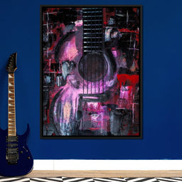 Abstract Guitar - NicheCanvas