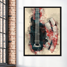 The Demon's Axe Bass Guitar - Abraham Szomor - NicheCanvas