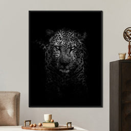 Leopard Black & White - Johanjjf - NicheCanvas