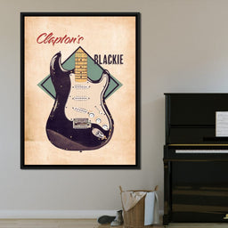 Eric Clapton's Blackie Guitar Retro - Abraham Szomor - NicheCanvas