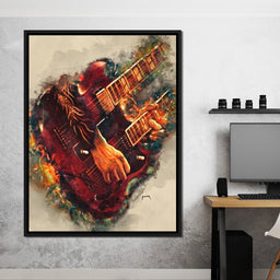 Jimmy Page's Electric Guitar - Abraham Szomor - NicheCanvas