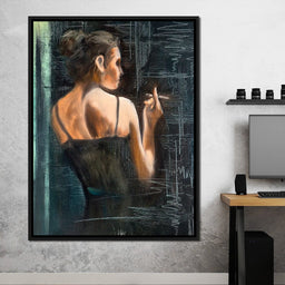 Smoking Woman - NicheCanvas