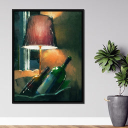 A couple of wine bottles - NicheCanvas
