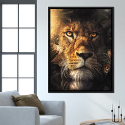 Lion Hiding - Zenzdesign - NicheCanvas