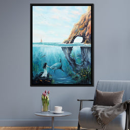 Swimming with the Shark - NicheCanvas