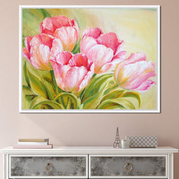 Pink Tulips - NicheCanvas