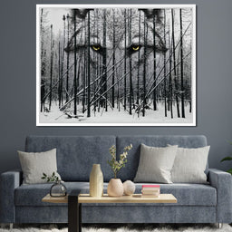 Wolf Winter Woods - Johanjjf - NicheCanvas