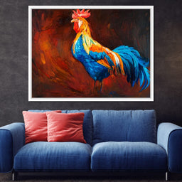Blue Rooster - NicheCanvas