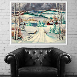 Rural Winter Landscape - NicheCanvas