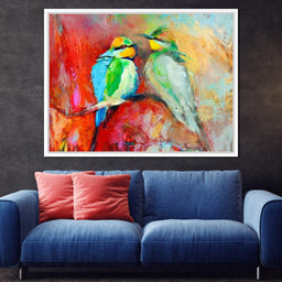 Blue-Tailed Birds - NicheCanvas