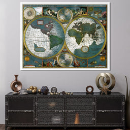 Ancient Historical Map of the World - NicheCanvas