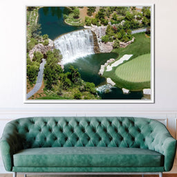 Waterfall on Golf Course - NicheCanvas