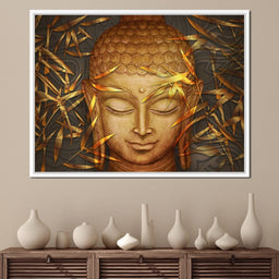 Smiling Golden Buddha - NicheCanvas