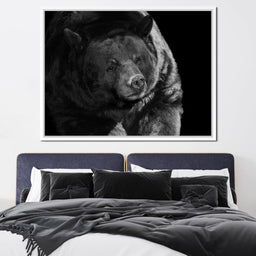 Black and White Bear - NicheCanvas