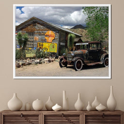 Old Car by Route 66 - NicheCanvas