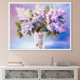 Lilacs in a Vase - NicheCanvas