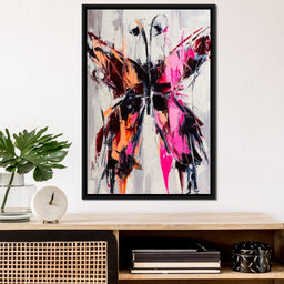Orange & Pink Butterfly - NicheCanvas