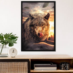 Wolf Sunset - Zenzdesign - NicheCanvas