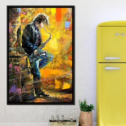 Man With Saxophone - NicheCanvas