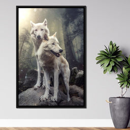 Double Wolves - Zenzdesign - NicheCanvas