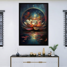 Midnight Lotus Flower - NicheCanvas