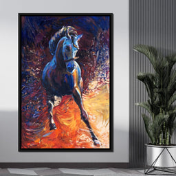 Blue Horse - NicheCanvas