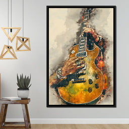Slash's Electric Guitar - Abraham Szomor - NicheCanvas
