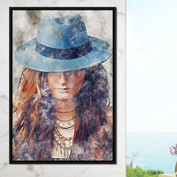 Girl in a Hat - Mateo - NicheCanvas