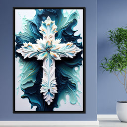 Floral Cross 06 - Neal Hackett  - NicheCanvas