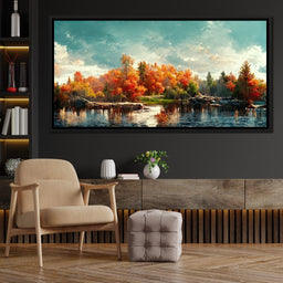 Lakefall Landscape - NicheCanvas