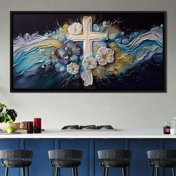 Floral Cross 03 - Neal Hackett  - NicheCanvas