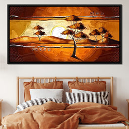 African Savanna Sunset - NicheCanvas