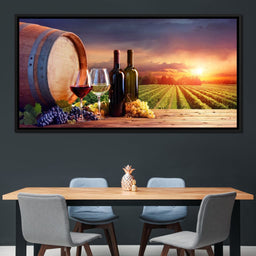 Wine Valley Sunset - NicheCanvas