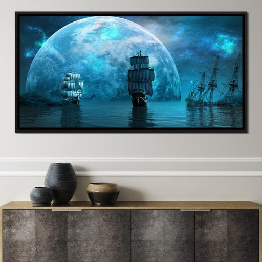 Wall Art Print Aesthetic Rose Clouds and Full Moon, Gifts & Merchandise