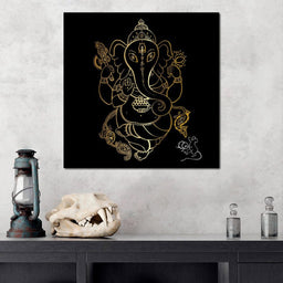 Golden Ganapati - NicheCanvas