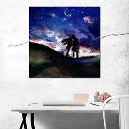 Kissing Under the Stars - NicheCanvas