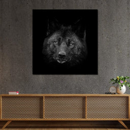 Black and White Wolf - NicheCanvas