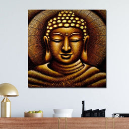 Meditating Buddha Portrait - NicheCanvas