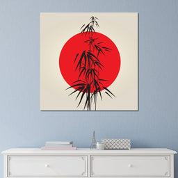 Red and Black Bamboo - NicheCanvas