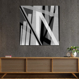 Black & White Lines v2 - Andy Brackpool - NicheCanvas