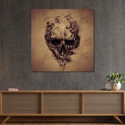 Skull Sketch - NicheCanvas