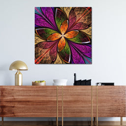 Fractal Flower in Multicolors - NicheCanvas