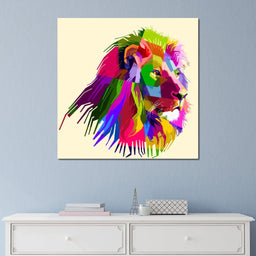 Pop Art Lion - NicheCanvas